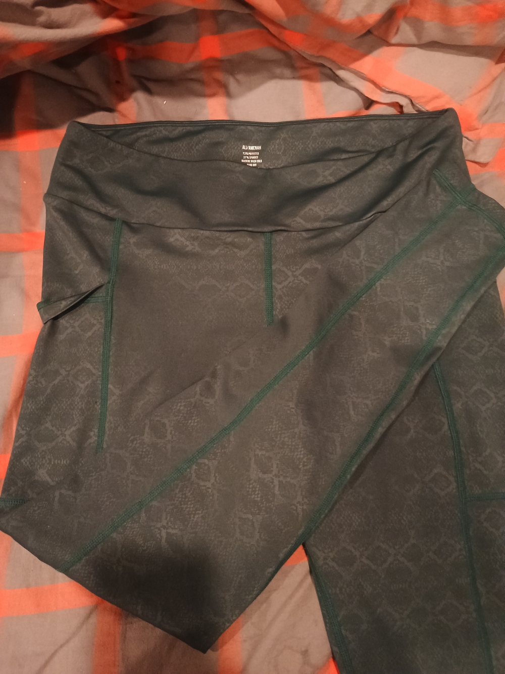 GRRRL size Amenah Women’s Dark Green with Subtle Snake-Print